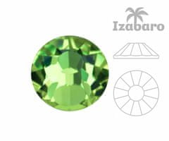 Izabaro 144pcs crystal peridot green 214 hotfix ss10 round