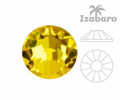 Izabaro 144pcs crystal topaz yellow 203 hotfix ss10 round