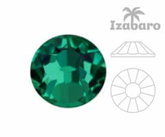Izabaro 144pcs crystal emerald green 205 hotfix ss12 round