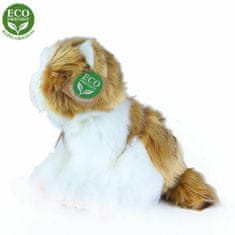 Rappa Plyšová kočka sedící bílo-hnědá 17 cm eco-friendly