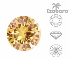 Izabaro 10ks crystal golden shadow 001gsha round brilliant