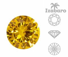 Izabaro 10ks crystal topaz yellow 203 round brilliant cut