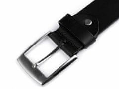Kraftika 1ks (105 cm) černá prošitý pánský kožený pásek šíře 3,8 cm,