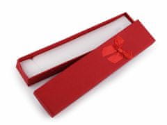 Kraftika 1ks červená hvězdy krabička s mašličkou 4,5x21,5 cm