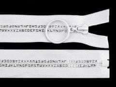 Kraftika 1ks bílá stříbrná kostěný zip šíře 5 mm délka 50 cm