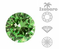 Izabaro 10ks crystal peridot green 214 round brilliant cut