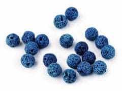 Kraftika 50ks 14 modrá láva syntetická, barvená 8 mm, kuličky