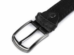 Kraftika 1ks (130 cm) černá pánský kožený pásek šíře 3,7 cm