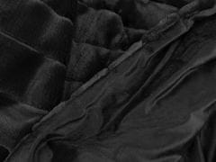 Kraftika 1ks černá deka dvojitá / přehoz 150x200 cm, deky