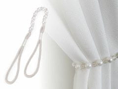 Kraftika 2ks krémově bílá dekorační úvaz / šňůra na závěsy perly