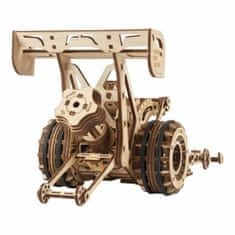 UGEARS 3d dřevěné mechanické puzzle závodní auto (dragster)