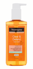 Neutrogena 200ml clear & defend facial wash, čisticí gel