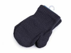Kraftika 1pár 10 modrošedá dětské pletené rukavice palčáky