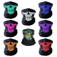 Northix Maska na kostru / šátek / šátek | Halloween - Skeleton Mask 