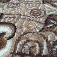 4sleep Kusový koberec ALFA hnědý 11 Hnědá ALFA 20/20/150 80x150 Do 0,9cm Květiny
