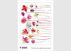 AG Design Samolepka na zeď, F 0444, Květiny s dlouhými stonky, 65x85 cm