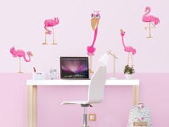 AG Design Samolepka na zeď dětská, K 1023, Flamingo, 65x85 cm