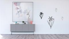 AG Design Samolepka na zeď, F 0443, Černé a šedé květiny, 65x85 cm
