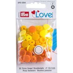 PRYM Patentky Prym Love kulaté - žluté mix