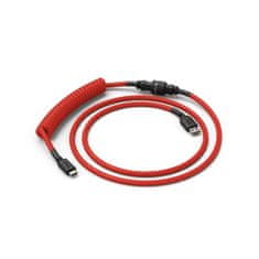 Glorious PC Gaming Kabel spirálový USB-A - USB-C Crimson Red