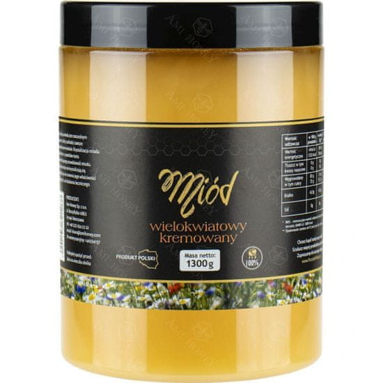 Ami Honey Med přírodní květový pastový Dřevobytka 1300 g