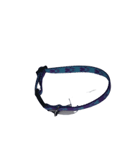 Palkar Obojek z popruhu pro psy 25 cm x 10 mm fialovo-modrá s tlapkami