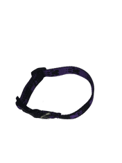 Palkar Obojek z popruhu pro psy 35 cm x 16 mm černo-fialová s tlapkami