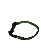Palkar Obojek z popruhu pro psy 35 cm x 16 mm černo-zelená s tlapkami
