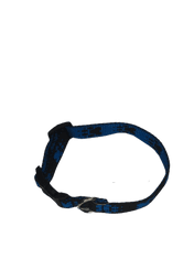 Palkar Obojek z popruhu pro psy 35 cm x 16 mm černo-modrá s tlapkami