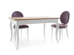 Taranko Rustikální jídelní židle Krzeslo LA-16 - fialová (A10 2139) / bílá