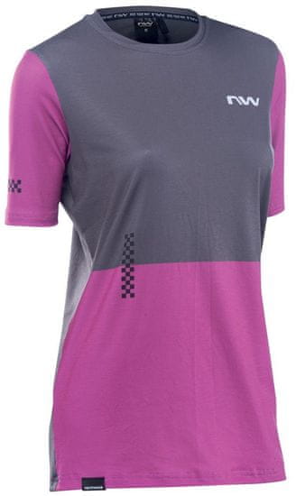 Northwave Dámský dres Xtrail 2 Woman Jersey Short Sleeve Dark Grey/Pink