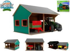 Farming dřevěná garáž 44x53x37 cm 1:16 pro 2 traktory