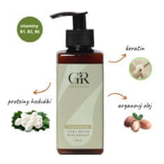 GR Products Set pro regeneraci poškozených vlasů s keratinem a arganovým olejem + antistatický masážní hřeben Magic zdarma