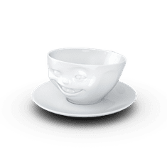 58products Šálek na kávu "Mrkající" v bílé barvě, 200 ml