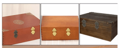 INTEREST Starožitné kovové panty na krabičky - Sada 2ks + šroubky. Barva bronz.