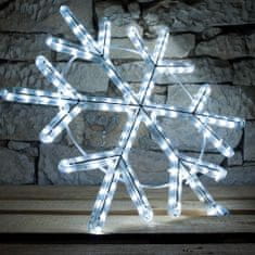 DecoLED DECOLED LED světelná vločka na vrchol stromu, pr. 60 cm ledově bílá
