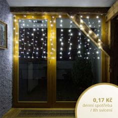 DecoLED DecoLED LED světelná záclona HOBBY LINE - 2x1m, ledově bílá, 100 diod