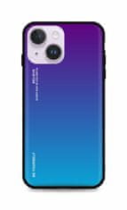 TopQ Kryt LUXURY iPhone 14 pevný duhový purpurový 82498
