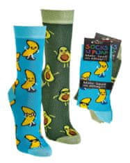 CoZy Barevné ponožky Avocado&Banana - 2 páry, 36 - 41