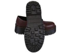 sarcia.eu Masivní vázané boty na silném podpatku s kulatým nosem z ekokůže VICES 39 EU
