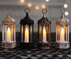 KN Dekorační lucerna s LED svíčkou Barva: černá