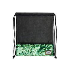 Hash Luxusní koženkový sáček / taška na záda HASH, Green Sequins, HS-135, 507019022
