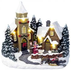 MAGIC HOME Vánoční domek 6 LED teplá bílá, s melodiemi