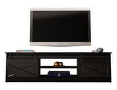 Homlando TV stolek GRANERO 200 cm černý mat / černý lesk