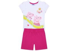 sarcia.eu Růžovo-bílé dívčí pyžamo s krátkým rukávem Peppa Pig 6 let 116 cm