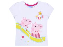 sarcia.eu Růžovo-bílé dívčí pyžamo s krátkým rukávem Peppa Pig 6 let 116 cm