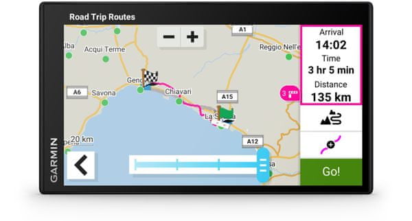 Garmin Camper 795 (7) GPS navigáció Camper lakókocsik lakóautók és utánfutók, Európa és Afrika térképe, élethosszig tartó frissítések, Bluetooth handsfree, Wi-Fi hangasszisztens modern funkciók nagyteljesítményű autós navigáció alkalmazás értesítési funkció nagy kijelző birdseye frissítések Wifi kapcsolat lakóautók lakókocsik