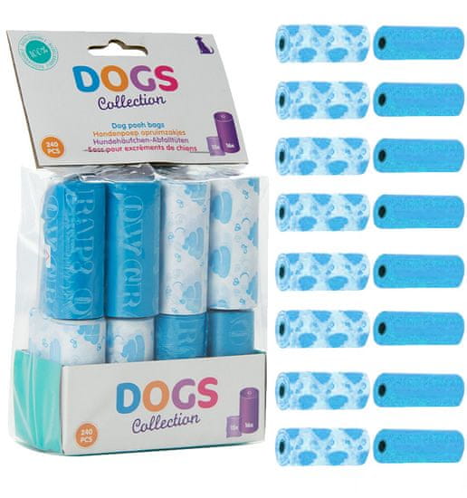 Dogs Collection Sáčky na psí exkrementy Biologicky Rozložitelné 240 KS Modré