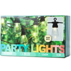 GARDEN LIGHTS Světelný řetěz LED PARTY LIGHTS Zahradní girlanda 20 žárovek LED, 12,5 m