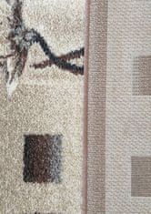 4sleep Kusový koberec OTTO 02 hnědý Hnědá OTTO 50/50/130 240x330 Do 0,9cm Květiny
